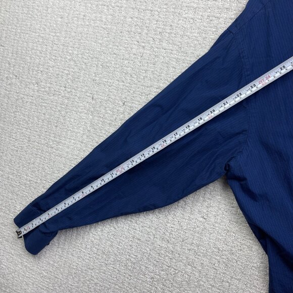 Calvin Klein Shirt Mens 17 1/2 Blue Plaid Regular Preppy Dress Shirt long sleeve - Picture 11 of 15